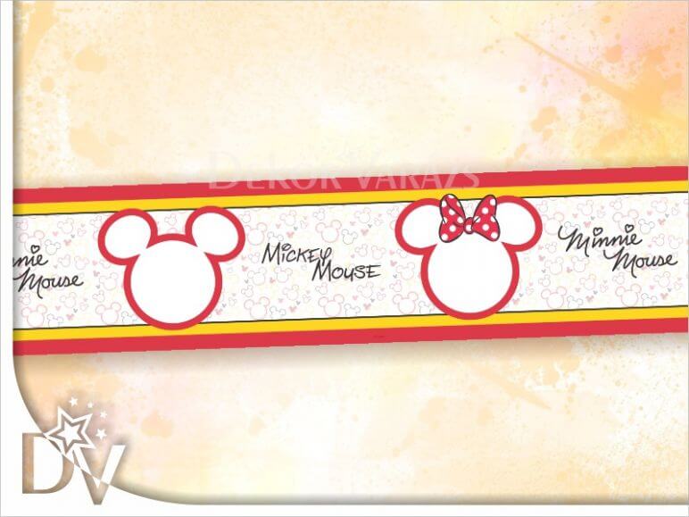  Mickey és Minnie egér falmatrica bordűr 16.